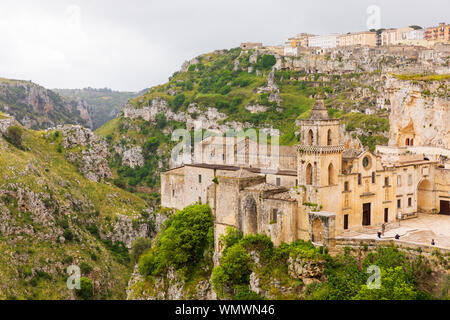 Italie, Sicile, province de Matera, Matera. Chiesa di San Pietro le Dodici Lune. Banque D'Images