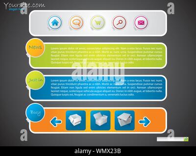 Modèle de site web simple pour la publicité Illustration de Vecteur