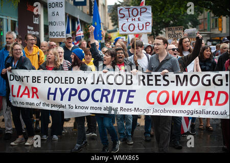 Bristol, Royaume-Uni. 31 août 2019. Jusqu'à 3 000 manifestants se sont rassemblés au Collège Green à Bristol avant de marcher à travers les rues de la ville de protester contre Banque D'Images