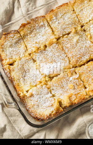 Gooey maison Gâteau de beurre avec du sucre en poudre Banque D'Images