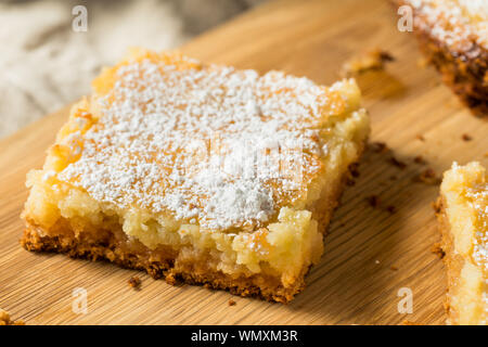 Gooey maison Gâteau de beurre avec du sucre en poudre Banque D'Images