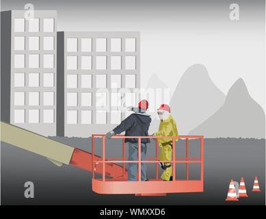 Site de construction raboteuse Illustration de Vecteur