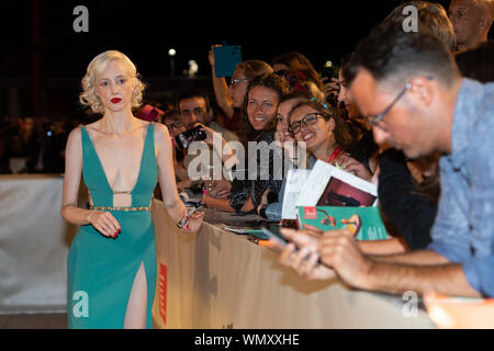 Venise, Italie. 05 Sep, 2019. Andrea Riseborough assiste au tapis rouge pour la première mondiale de ZeroZeroZero séries télé pendant le 76e Festival du Film de Venise au Palazzo del Cinema sur Septembre 05, 2019 à Venise, Italie. Credit : Roberto Ricciuti/éveil/Alamy Live News Banque D'Images