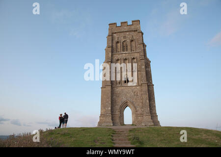 La Tour Saint Michaels. Tor de Glastonbury, Somerset, Angleterre Banque D'Images