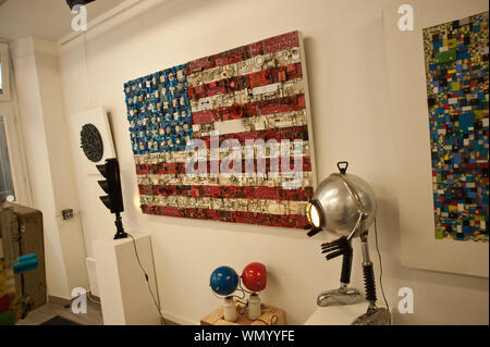 Paris, Galerie Brauer, Recycl'art, 48 rue de Montmorency - Paris, Galerie Brauer, Recycl'art, 48 rue de Montmorency Banque D'Images