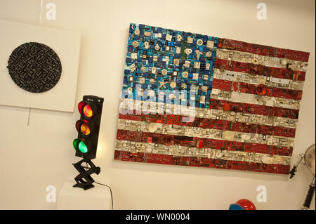 Paris, Galerie Brauer, Recycl'art, 48 rue de Montmorency - Paris, Galerie Brauer, Recycl'art, 48 rue de Montmorency Banque D'Images