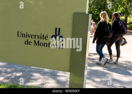 Montréal, CA - 5 septembre 2019 : Université de Montréal (UDEM) Banque D'Images
