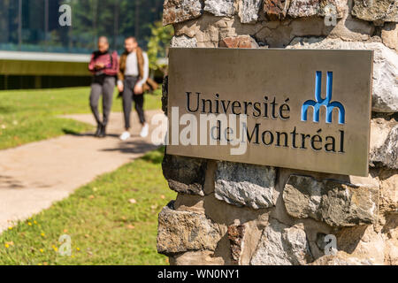 Montréal, CA - 5 septembre 2019 : Université de Montréal (UDEM) Banque D'Images