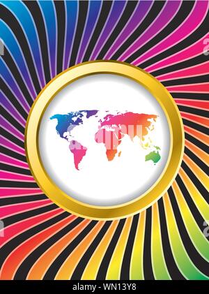 Brochure couleur arc-en-ciel résumé Illustration de Vecteur