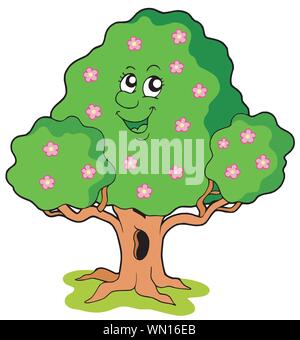 Arbre en fleur de printemps Illustration de Vecteur