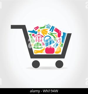 Un panier de vêtements Illustration de Vecteur