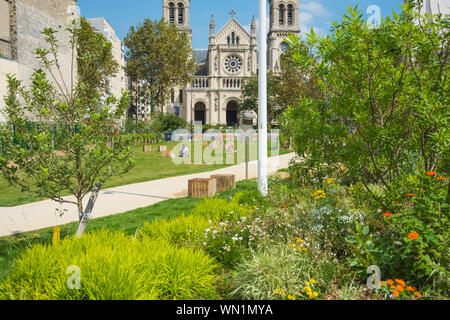 Paris, Parc Saint-Ambroise, Jardin Truillot, 2018 Banque D'Images