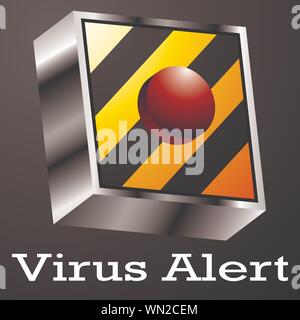 Bouton d'Alerte au Virus Illustration de Vecteur