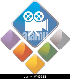 L'icône carré de film Illustration de Vecteur