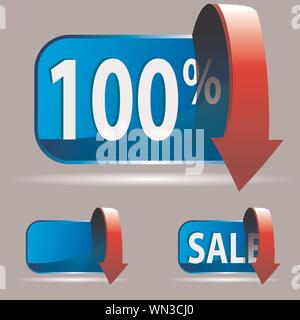 Cent pour cent Illustration de Vecteur