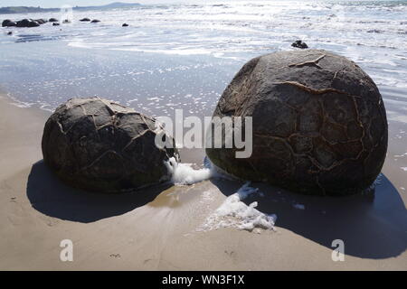 Moeraki Boulders en ile sud Nouvelle Zelande Banque D'Images