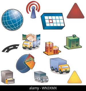 Traffic Icon Set Illustration de Vecteur
