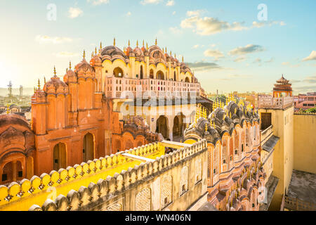 Hawa Mahal (palais des vents) à Jaipur, Inde Banque D'Images