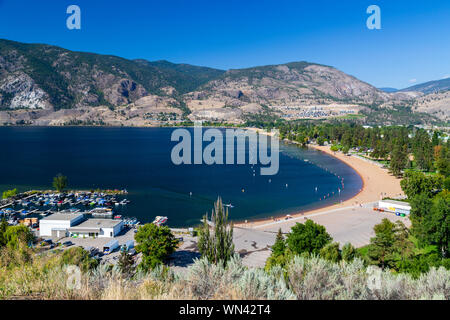 Vue du lac Skaha dans l'Okanagan, Penticton, Colombie-Britannique, Canada Banque D'Images