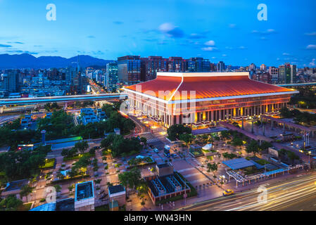 Vue aérienne de la gare principale de Taipei, Taiwan Banque D'Images
