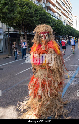 Personne déguisé au marathon de Valence en novembre 2015. Espagne Banque D'Images