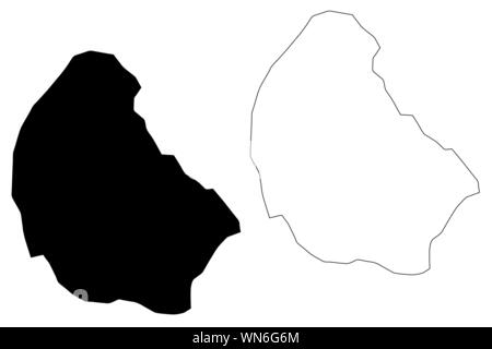 Monseñor Nouel Province (République dominicaine, Haïti, les provinces de la République dominicaine) map vector illustration gribouillage, croquis Monseñor Nouel Illustration de Vecteur