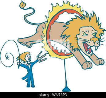 Lion Tamer Illustration de Vecteur