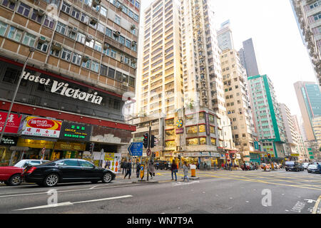 HONG KONG, CHINE - circa 2019, janvier : Hong Kong dans la journée. Banque D'Images