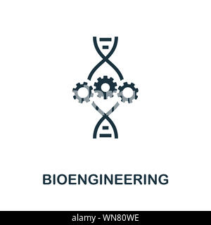 L'icône de bioingénierie symbole. Signe de la biotechnologie créative collection d'icônes. Rempli de génie biologique pour l'icône ordinateur télévision et mobile Banque D'Images