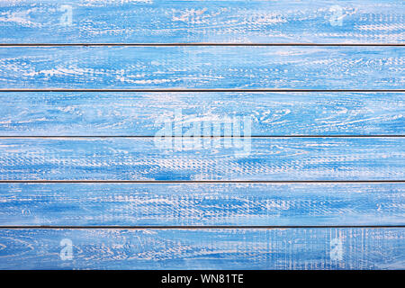 Fond de bois réaliste ou dessus de table aux tons blanc et bleu. Éraflée et effleurer la surface. Banque D'Images