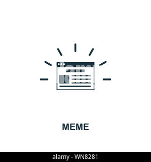 L'icône de meme. L'élément créatif de design collection icônes de contenu. Parfait pour l'icône Meme Pixel web design, applications, logiciels, l'utilisation d'impression Banque D'Images