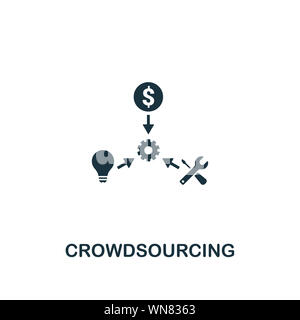 L'icône de crowdsourcing. L'élément créatif de design collection icônes de contenu. Parfait pour l'icône de crowdsourcing Pixel web design, applications, logiciels, imprimer Banque D'Images