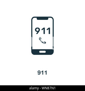 911 l'icône. Conception des éléments créatifs de la sécurité incendie collection d'icônes. Parfait pour l'icône 911 Pixel web design, applications, logiciels, l'utilisation d'impression Banque D'Images