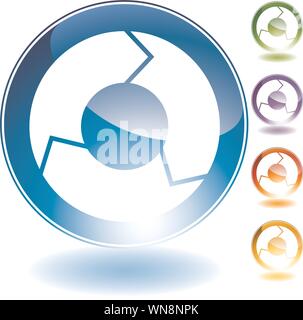 L'icône de recyclage / Workflow Illustration de Vecteur