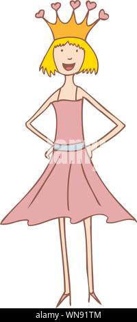 Anniversaire Princesse Illustration de Vecteur