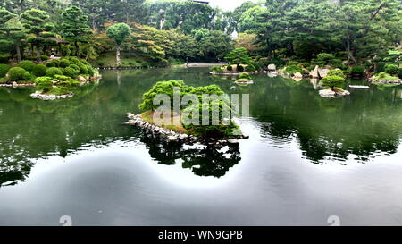 Adachi museum of art.Art et jardins en belle harmonie Banque D'Images