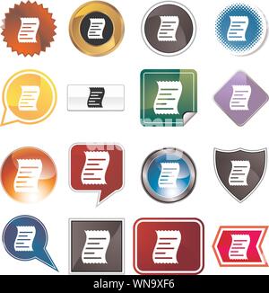 La réception Icon Set Illustration de Vecteur