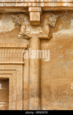 Artaxerxès III tombe, Persépolis, capitale de l'Empire achéménide de cérémonie, la province du Fars, Iran Banque D'Images