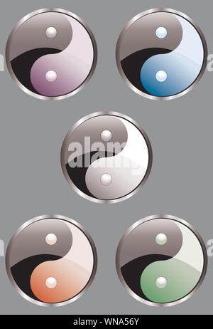 Yin Yang Illustration de Vecteur