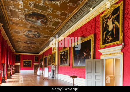 L'Angleterre, Londres, Kensington, Kensington Palace, le King's appartements d'État, King's Gallery Banque D'Images