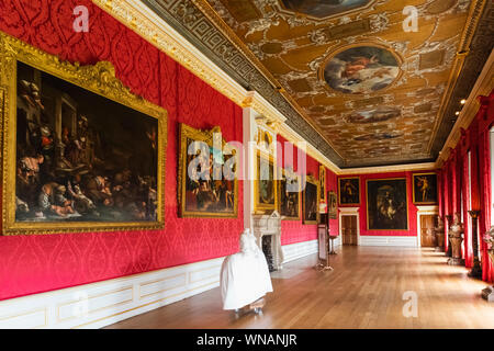 L'Angleterre, Londres, Kensington, Kensington Palace, le King's appartements d'État, King's Gallery Banque D'Images