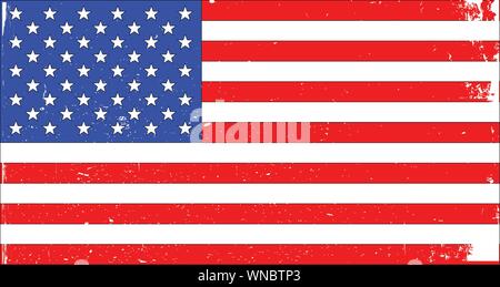 Grunge drapeau USA Illustration de Vecteur