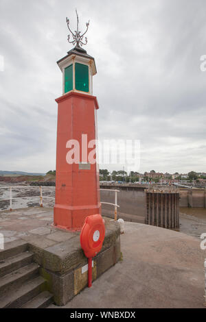 Phare du Port de Watchet, Watchet Somerset Banque D'Images