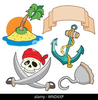 Collection Pirate 4 Illustration de Vecteur