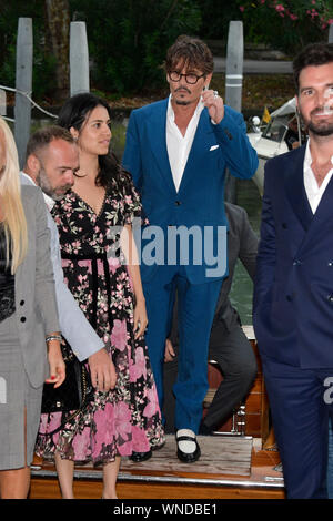 Venise, Italie. 06 Sep, 2019. 76e Festival du Film de Venise 2019, Celebrity Sightings. Johnny Depp arrivant à la 76e Crédit : Venise agence photo indépendante/Alamy Live News Banque D'Images