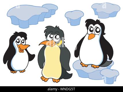 Collection de pingouins Illustration de Vecteur