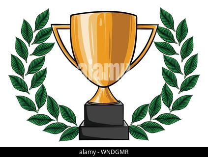 Vector illustration de tasses trophée et médailles Illustration de Vecteur