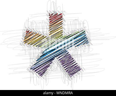 Symbole dessiné à la main Illustration de Vecteur