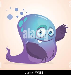 Heureux cartoon monster. Vecteur Halloween isolé Illustration de Vecteur