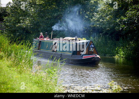 Leeds et Liverpool Canal à Thornton, Sefton, Merseyside, Angleterre. Banque D'Images